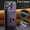 For iPhone 12 Pro Max DG.MING K1 MagSafe Detachable Wallet RFID Back Cover Phone Case(Purple)