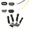 HP-Z058 Motorcycle Modified Rearview Mirror LED Turn Signal Light for Harley Sportsters XL 883 / 1200(Black)