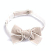 Velvet Bow Collar for Cats, Dogs & Rabbits - Grey - Small (17-30cm)