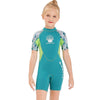 DIVE & SAIL M150656K Children Diving Suit 2.5mm One-piece Warm Swimsuit Short-sleeved Cold-proof Snorkeling Surfing Anti-jellyfish Suit, Size: S(Green)