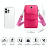 HAWEEL Mini Crossbody Vertical Zipper Pouch Phone Case Bag(Rose Red)