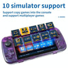 POWKIDDY X39 Pro 4.5 Inch Retro Handheld Game Console  ATM7051 Quad-Core Support HD TV Out 64G(Purple Transparent)