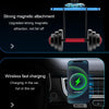 For iPhone Magsafe Magnetic Car Wireless Charger Phone Holder Light Emitting Wireless Charger, Style: Ice Blue Breathe Light
