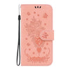 For Redmi K70 / K70 Pro Butterfly Rose Embossed Leather Phone Case(Pink)
