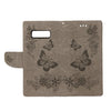 For Galaxy Note 8 Pressed Flowers Butterfly Pattern Horizontal Flip Leather Case with Holder & Card Slots & Wallet & Lanyard (Grey)