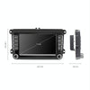 A3040 For Volkswagen 7-inch 2+32G Android Car Navigation Central Control Large Screen Player With Wireless CarPlay, Style:Standard+12Lights Camera