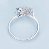 BSR351 Sterling Silver S925 Cat Zircon Platinum Plated Animal Ring(No.8)