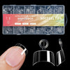 600pcs /Box Ultra Short False Nail Tips Extension Clear No Scratch Traceless Frosted Manicure Salon, Style: Shape 03