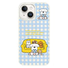 For iPhone 14 Plus Skin Feeling Jelly TPU Hybrid PC Phone Case(Dog Family White)