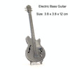 3 PCS 3D Metal Assembly Musical Instrument Model DIY Puzzle Toy, Style:Bass Guitar