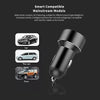 Mini Multifunctional Dual USB Digital Display Car Charger(Red)
