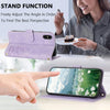 For iPhone XS Max Tulips Embossed Leather Phone Case with Lanyard(Purple)