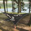 Aerial Multiplayer Triangle Hammock Folding Mesh Hammock Tree Tent,Size:  400x400x400cm Black