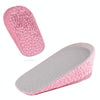 Self-Adhesive Inner Heightening Half Pad Sweat-Absorbent Breathable Shock-Absorbing Heel Casual Sports Insole, Size: 3.5cm(Pink Bottom Gray Above)