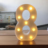 Digit 8 Shape Decoration Light, Dry Battery Powered Warm White Standing Hanging Holiday Light