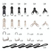 194pcs Zinc Alloy Painted Nylon Zipper Puller Set For Clothing Tent Install