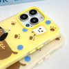 For iPhone 13 Pro Skin Feeling Jelly TPU Hybrid PC Phone Case(Brown Puppy Yellow)