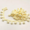 20 Yards Pompom Lace Ribbon Fur Ball Trim For Craft DIY Curtain Home Decorative Clothes Sewing Accessories(Beige)