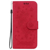 For Samsung Galaxy A36 5G / A56 5G Butterfly Rose Embossed Leather Phone Case(Red)
