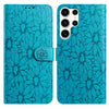 For Samsung Galaxy S25 Ultra 5G Daisy Embossed Leather Phone Case(Blue)