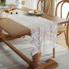 Romantic Lace Table Runner Wedding Decoration, Size: 200cm(White Lace)