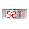 6631 LED Digital Display Multifunctional Electronic Clock Desktop Temperature Mirror Alarm Clock(Red Light)