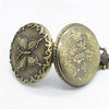 Butterfly Pattern Zinc Alloy Chain Analog Quartz Pocket Watch