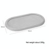 32x18x1.8cm Jewelry Tray Ring Velvet Leather Oval Empty Plate Earrings Necklace Jewelry Display Plate(Khaki)