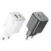 hoco N41 Almighty PD20W Type-C + QC3.0 USB Charger, EU Plug(Black)