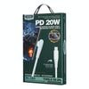 REMAX RC-192i Carrie Series PD 20W USB-C / Type-C to 8 Pin 90 Degree Elbow Fast Charging Gaming Data Cable, Cable Length: 1m(White)