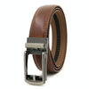 110cm Second Layer Cowhide Men Business Belt Automatic Buckle Belt(Light Brown)