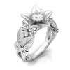 Fashion Rose with Diamond Women Wedding Ring, Ring Size:8