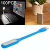 100 PCS Portable Mini USB 6 LED Light, For PC / Laptops / Power Bank, Flexible Arm, Eye-protection Light(Blue)