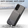 For Samsung Galaxy A32 4G Twill Fabric Leather Vertical Flip RFID Card Bag Phone Case(Gray)