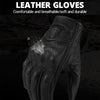 GHOST RACING GR-ST06 Breathable Touch Screen Motorcycle Riding Leather Gloves Anti-Fall Locomotive Gloves, Size: L(Black)