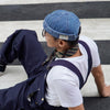 GEGEEN DOMOG Cowboy Landlord Hat Literary Melon Cap Retro Sailor Hat(Denim Blue)
