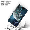 For Alcatel 1SE 2020 Coloured Drawing Cross Texture Horizontal Flip PU Leather Case with Holder & Card Slots & Wallet & Lanyard(Contemplative Wolf)