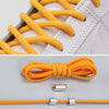 1 Pair Elastic Metal Buckle without Tying Shoelaces(Orange)
