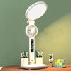 Plug-in Model With Fan Round Desk Lamp Study Reading Folding Smart Bedside Eye Protection Lamp