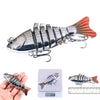 HENGJIA 10cm 24g Bionic Multi-Section Fish Bait Plastic Electroplating Fake Bait(1)