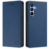 For Samsung Galaxy A15 5G / 4G RC01 Dual-Folded Magnetic Suction RFID Leather Phone Case(Dark Blue)