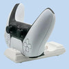 For PS5 Controller Dock Charger Gamepad Dual Port Quick Charger(White)