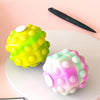 3 PCS Rotating Glowing Octagonal Silicone Ball Educational Toys, Specification: Not Glow(Yellow Green)