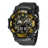 SMAEL 8079 Outdoor Multifunctional Dual Display Dial Waterproof Sports Watch(Black Gold)