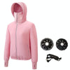 Women Summer Cooling Air-conditioning Clothes Jacket Include 2 5V Portable Fans, Size: XL(Pink)