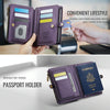CaseMe-Me60 Multi-functional Anti-theft Swipe Passport Wallet(Purple)