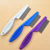 5x Pet Flea Combs, Fine Tooth Steel, Cats & Dogs, White, 14cm