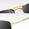 Vintage Square Sunglasses Male UV400 Polarized Lens Sun Glasses(Gray+Blue)