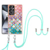 For Samsung Galaxy S25 Ultra 5G Electroplating Pattern IMD TPU Shockproof Case with Neck Lanyard(Colorful Scales)