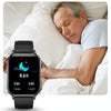 F100 1.7 inch HD Square Screen TPU Strap Smart Watch Supports Body Temperature Monitoring/Blood Oxygen Monitoring(Blue)